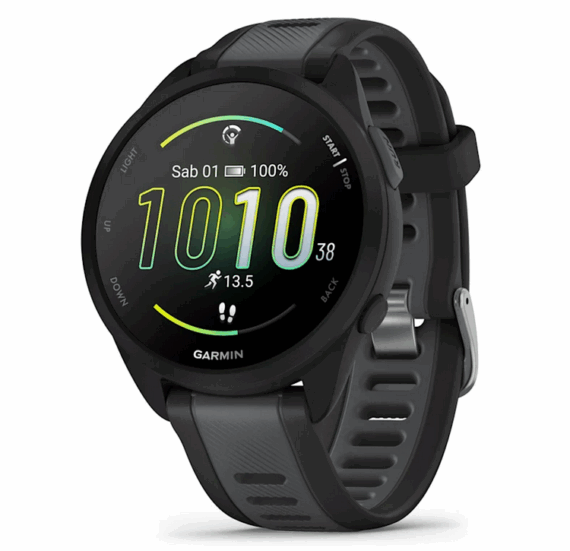 GARMIN - OROLOGIO GPS FORERUNNER 165 BLACK  BLACK/SLATE GREY 02863-20