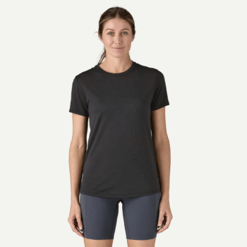 PATAGONIA - T-SHIRT DONNA CAP COOL MERINO  BLK 44580