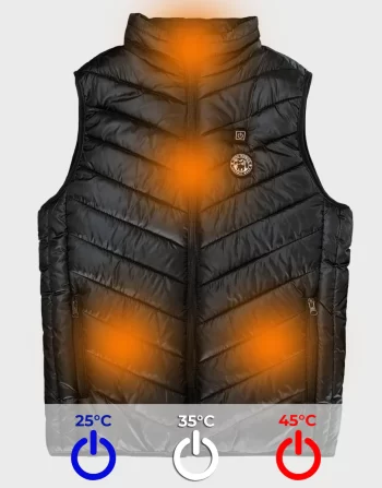 ZERO TERMICO - GILET RISCALDATO A BATTERIA UNISEX NERO ZT21042