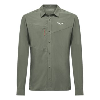 SALEWA - CAMICIA PUEZ LS  5A50 FADED GREEN 29314