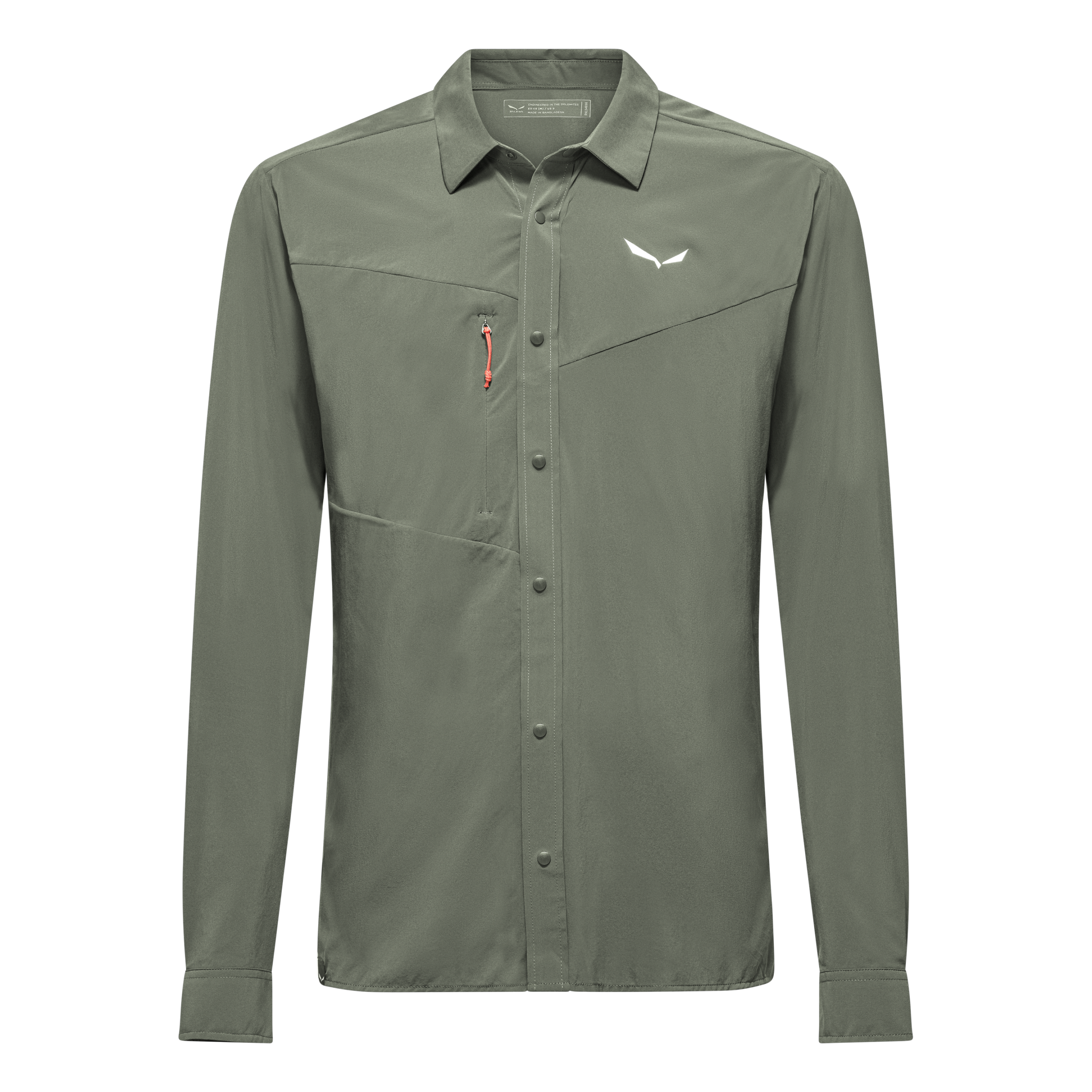 SALEWA - CAMICIA PUEZ LS 5A50 FADED GREEN 29314