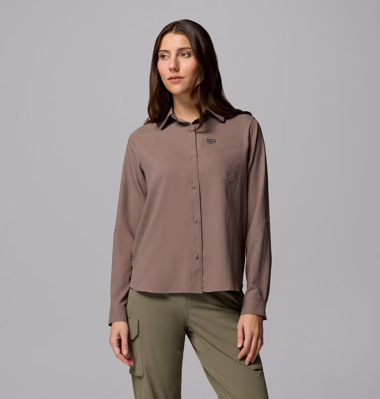 COLUMBIA - CAMICIA DONNA SILVER RIDGE UTILITY 254 IRON 2155701