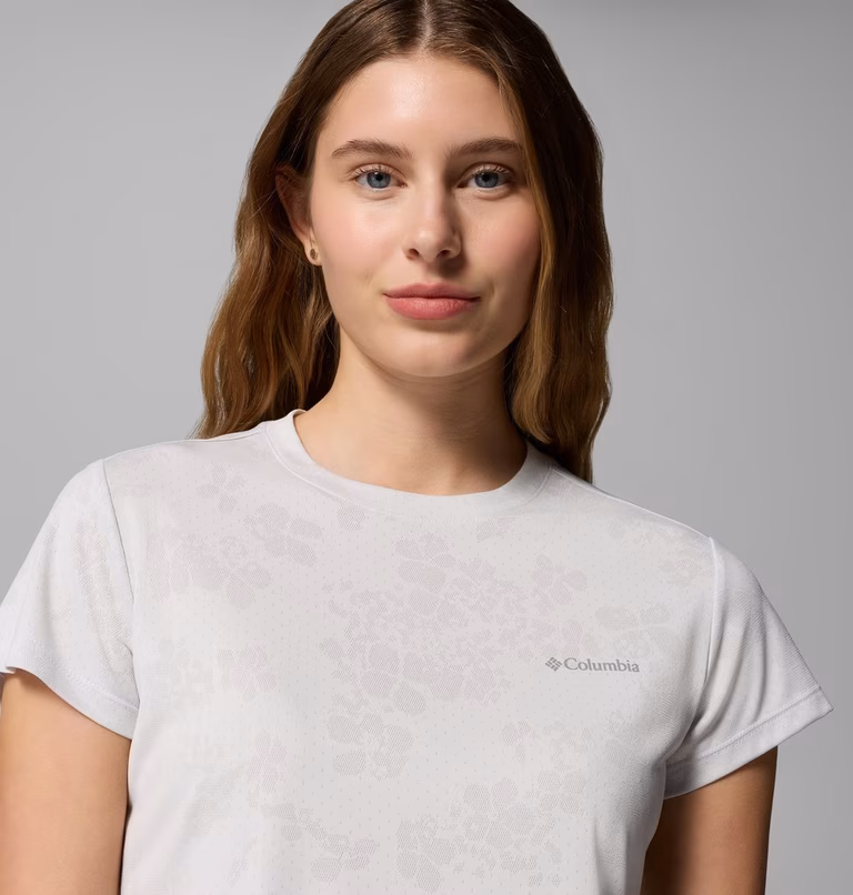 COLUMBIA - T-SHIRT DONNA BLUEBIRD CANYON 100 WHITE FLORAGE 2164482 - immagine 3