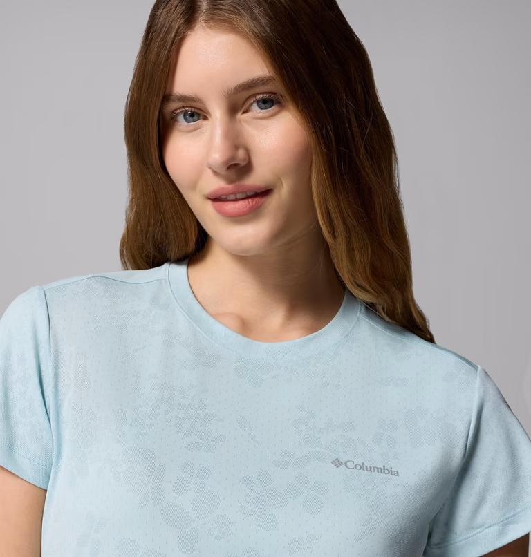 COLUMBIA - T-SHIRT DONNA BLUEBIRD CANYON 482 MARINE FLORAGE 2164482 - immagine 3