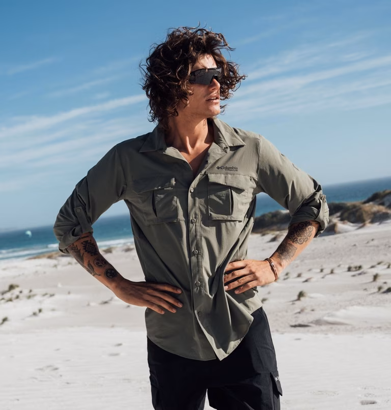COLUMBIA - CAMICIA SILVER RIDGE ELITE LS 397 STONE GREEN 2180491