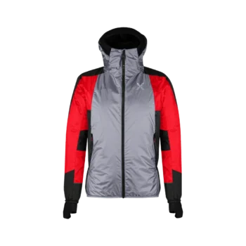 MONTURA - GIACCA SKISKY EVO HOODED  94018 MID GREY POWER RED MJO002X