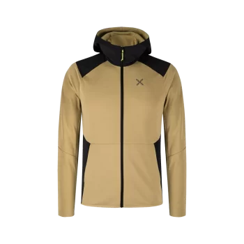 MONTURA - GIACCA TIMELESS MIX HOODED  036202 DESERT BEIGE SUNNY LIME MMAP61X