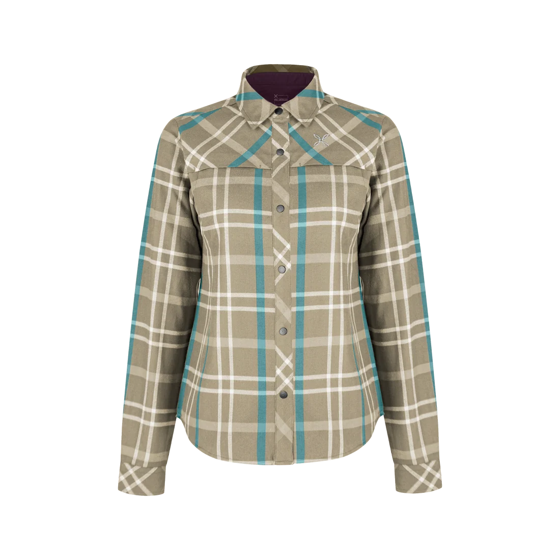 MONTURA - CAMICIA DONNA CHECK SHIRT 036780 DESERT BEIGE/CRYSTAL BL MQLC74W