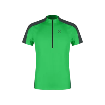 MONTURA - T-SHIRT HADE ZIP  24192 VIBE GREEN ANTRACITE MTZN38X