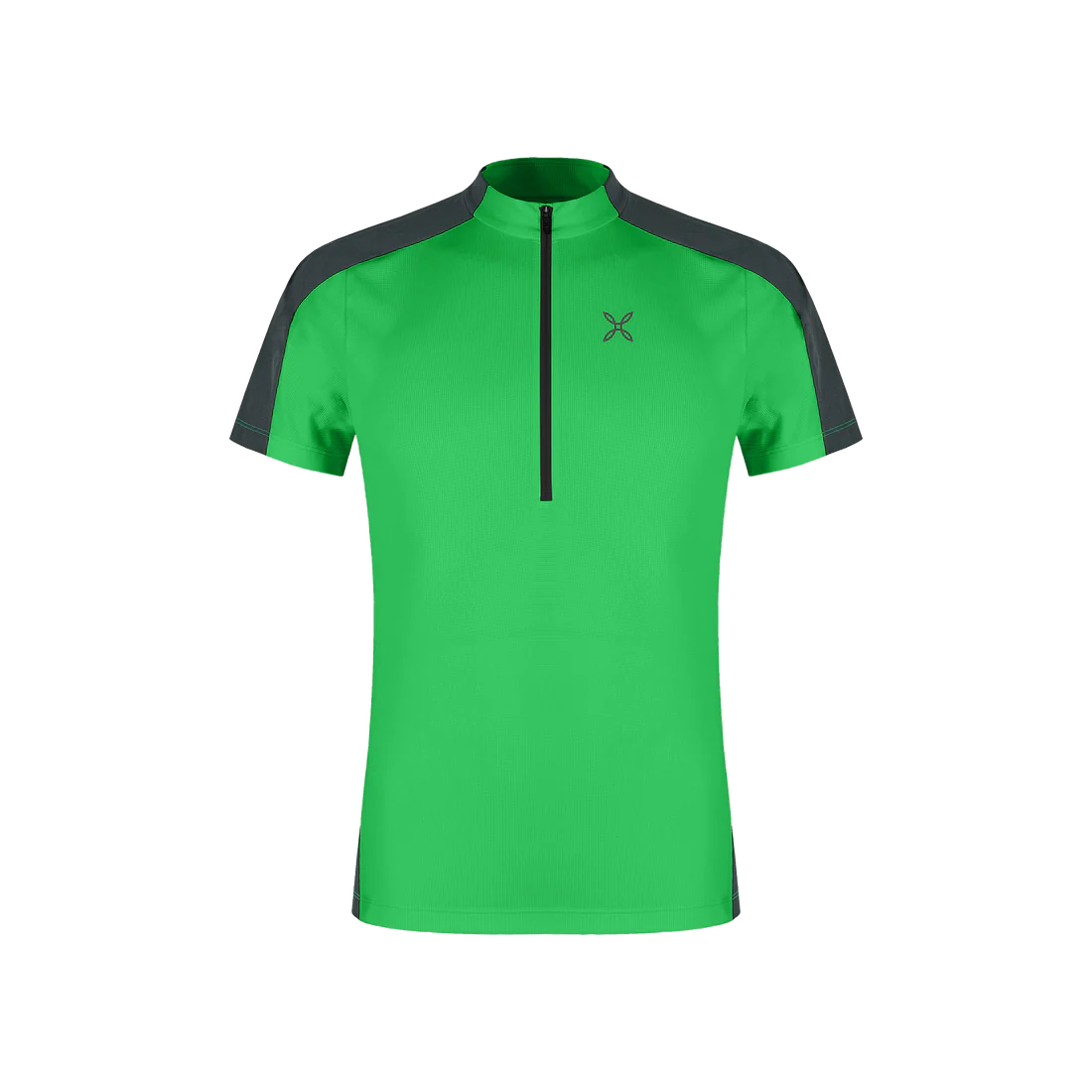 MONTURA - T-SHIRT HADE ZIP 24192 VIBE GREEN ANTRACITE MTZN38X
