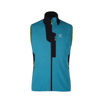 MONTURA - GILET FLASH 873202 STEEL BLUE SUNNY LIME MVW001X