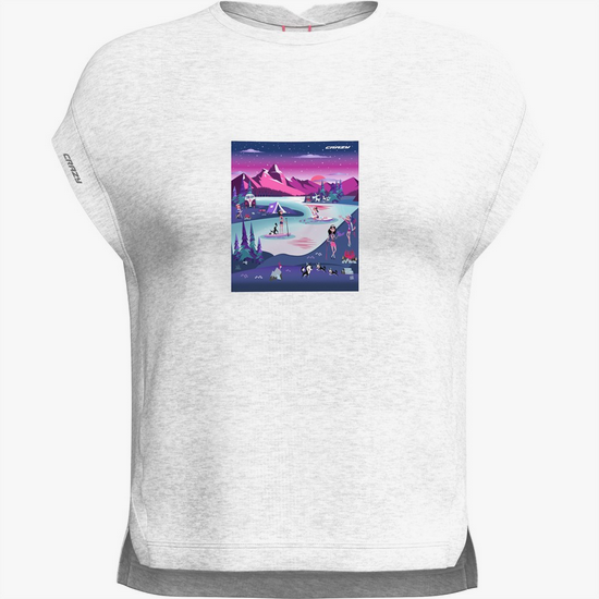 CRAZY - T-SHIRT DONNA ARIA X156 I LOVE MOUNTAIN 096150D