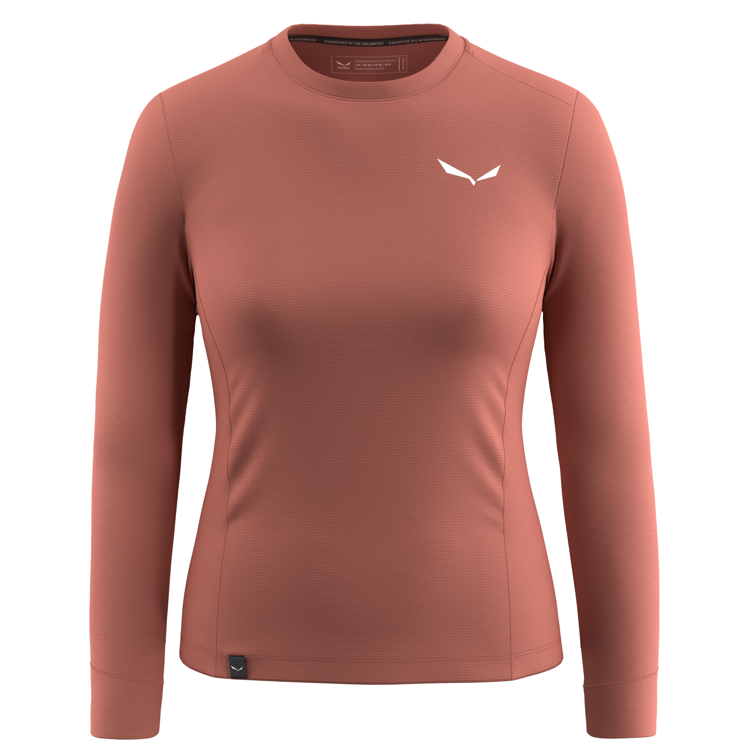 SALEWA - T-SHIRT DONNA PUEZ DRY LS 1980 ETRUSCAN RED 28865