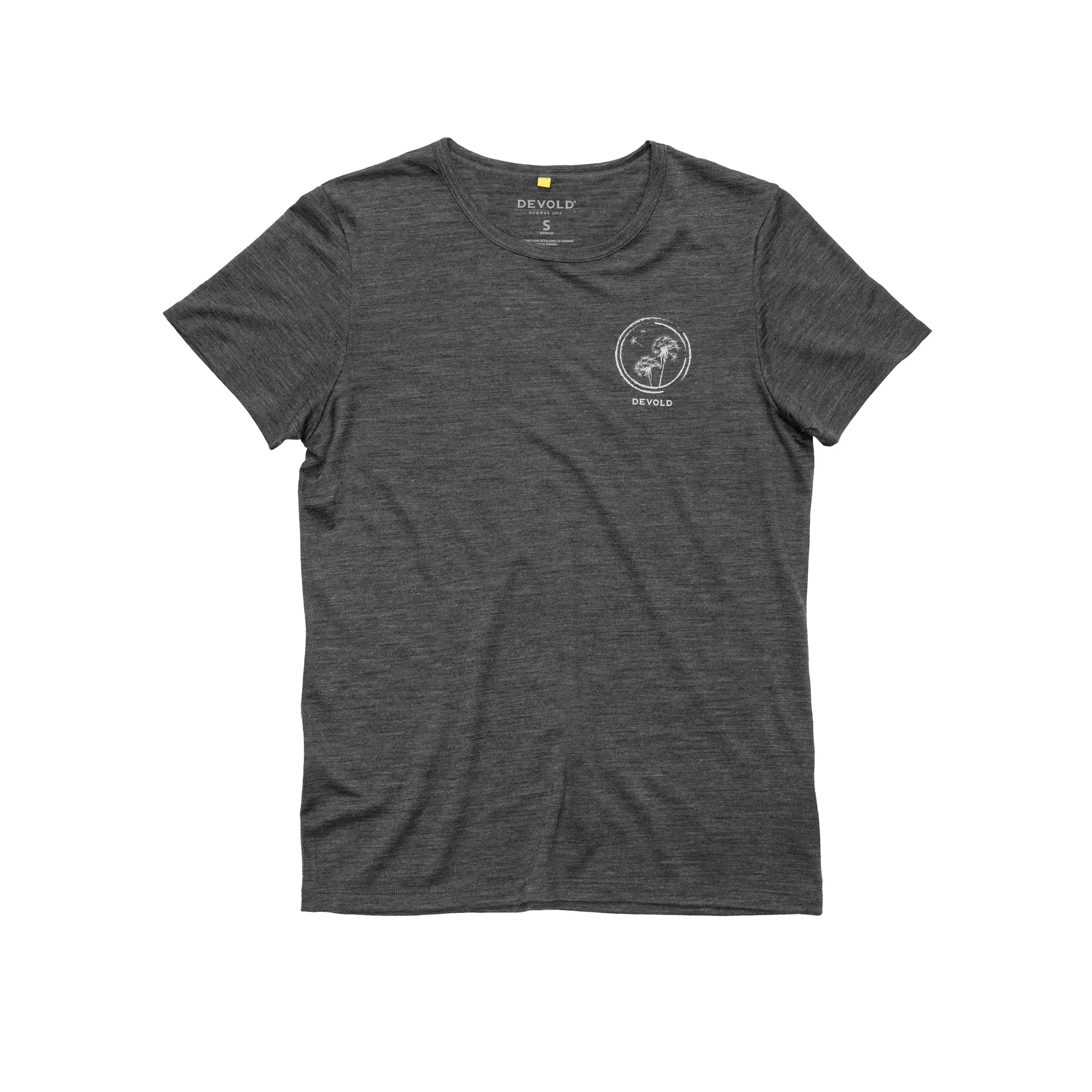 DEVOLD - T-SHIRT DONNA ACTIVE SPRING ANTRACITE GO293290