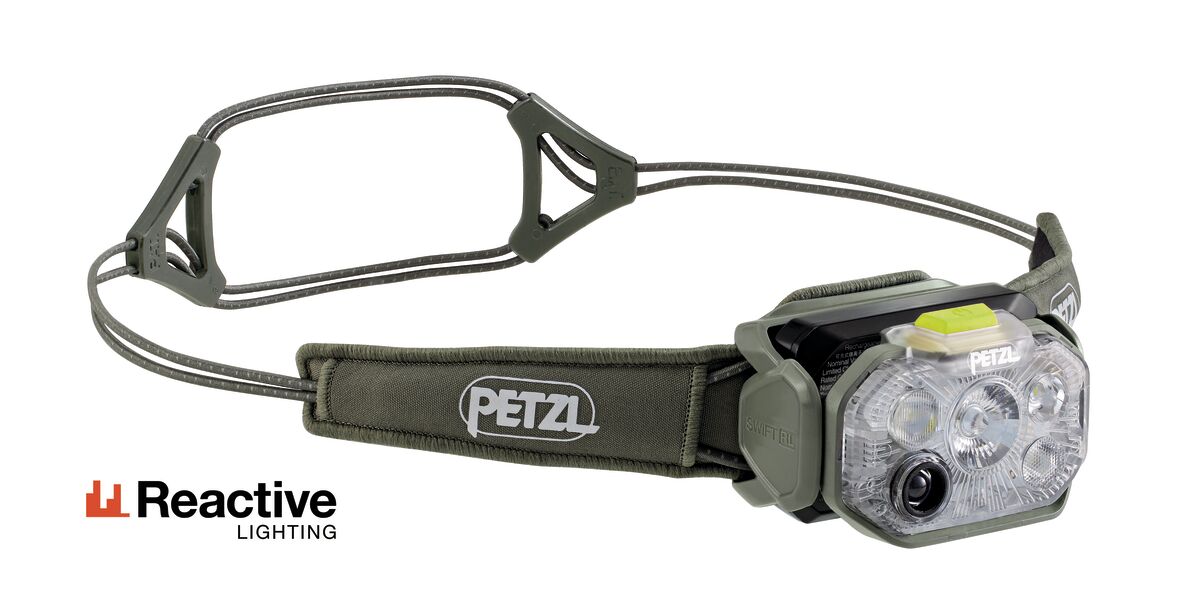 PETZL - LAMPADA FRONTALE SWIFT RL 02 JANGLE GREEN E095BC