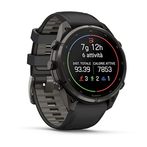 GARMIN – GPS FENIX 9 PRO 47MM AMO CON DLC CARBON GRAY BLACK PEBBLE GRAY – 04336-11 - immagine 4